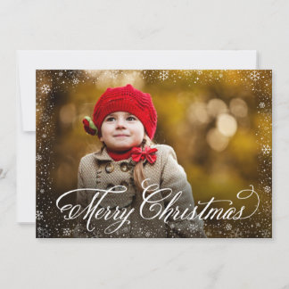 Elegante tarjeta de fotos de Navidad