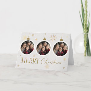 Elegante tarjeta de fotos de navidad