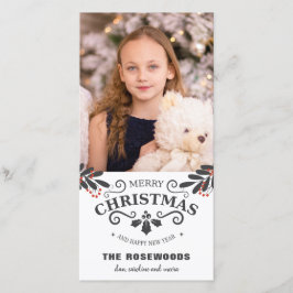 Elegante tarjeta de fotos de navidad de Año Nuevo