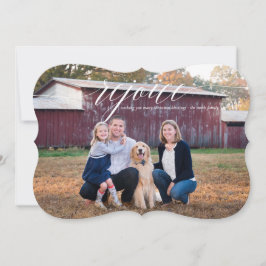 Elegante tarjeta de fotos de vacaciones de alegría