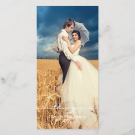 Elegante tarjeta de fotos de Wedding