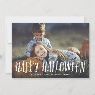 Elegante tarjeta de fotos feliz de Halloween