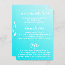 Elegante tarjeta de gabinete azul Aqua