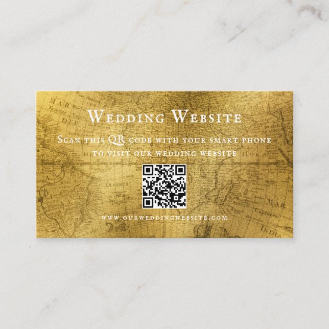 Elegante tarjeta de gabinete Boda de aspecto antig (Anverso)