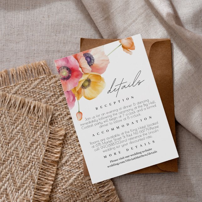 Elegante tarjeta de gabinete de Boda floral (Subido por el creador)