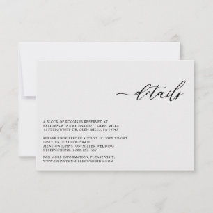 Elegante tarjeta de gabinete de Boda gris plateado