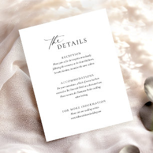 Elegante tarjeta de gabinete de detalles de Boda b