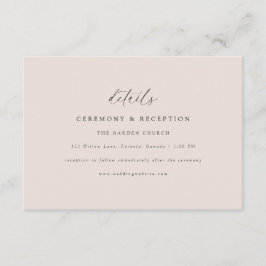 Elegante tarjeta de gabinete de detalles de Boda m