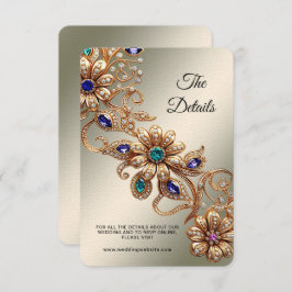 Elegante Tarjeta de gabinete de detalles de flores