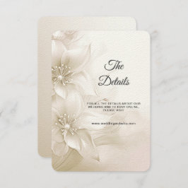 Elegante tarjeta de gabinete de detalles de flores