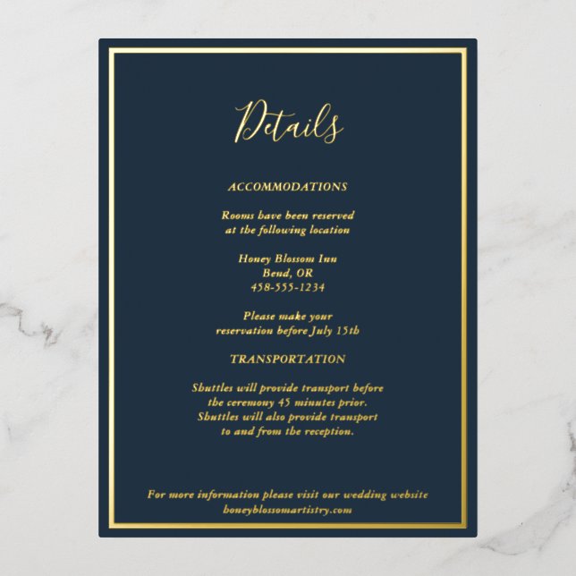 Elegante tarjeta de gabinete de detalles de oro de (Anverso)