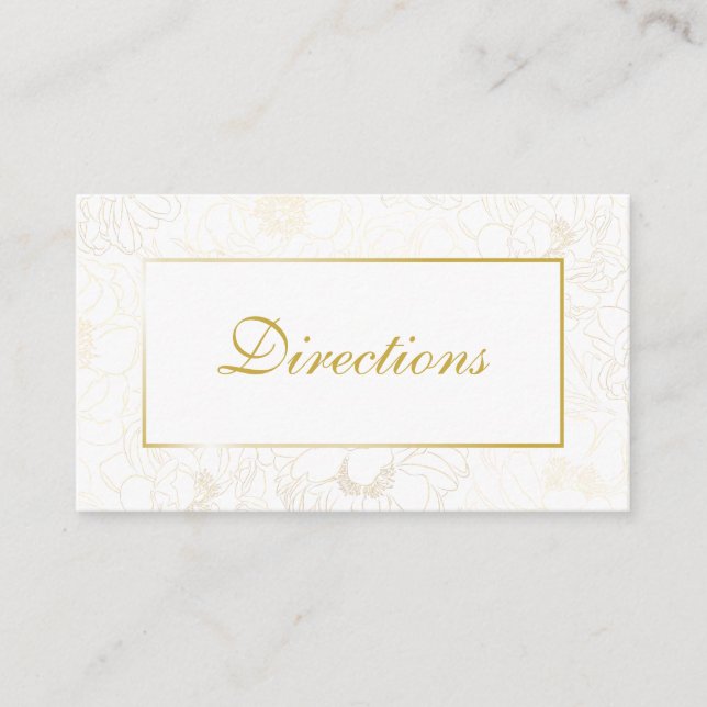 Elegante tarjeta de gabinete de dirección de Boda  (Anverso)