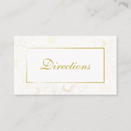 Elegante tarjeta de gabinete de dirección de Boda