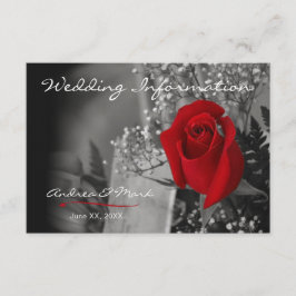 Elegante tarjeta de gabinete de información de ros