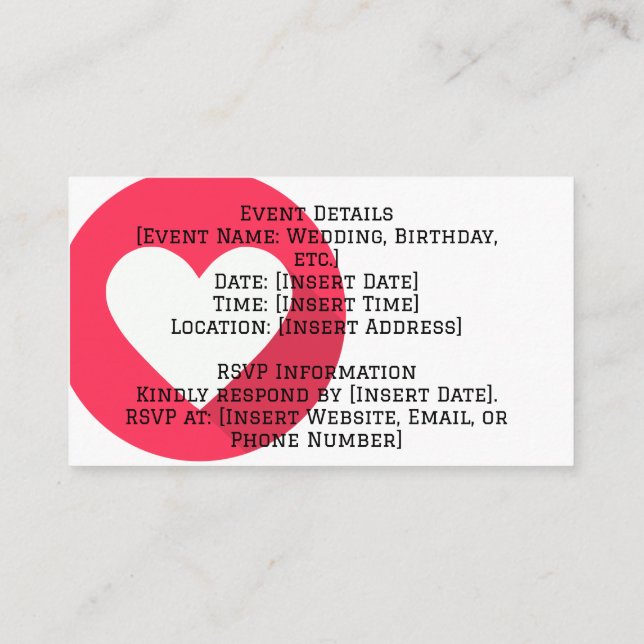 Elegante tarjeta de gabinete de Personalizable (Reverso)