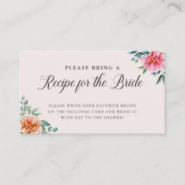 Elegante tarjeta de gabinete de recetas de ducha d