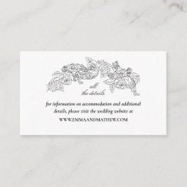 Elegante tarjeta de gabinete de sitio web de Boda 