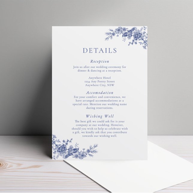 Elegante tarjeta de gabinete floral azul francés d (Subido por el creador)
