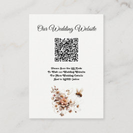 Elegante tarjeta de gabinete para Bodas de abejas 