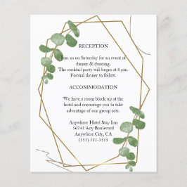Elegante tarjeta de gabinete para Bodas Eucalyptus