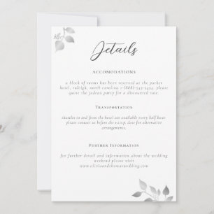 Elegante tarjeta de gabinete para el Boda Eucalypt