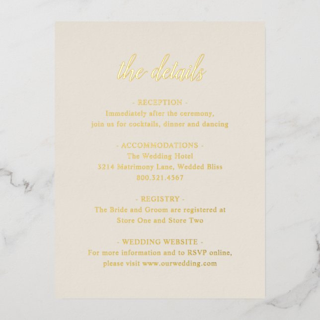 Elegante Tarjeta de Gabinete Relieve metalizado do (Anverso)