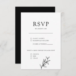 Elegante tarjeta de gabinete RSVP Classic Foliage