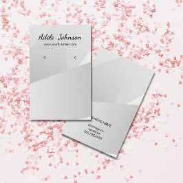 Elegante tarjeta de giro geométrico Faux Silver