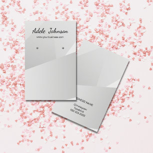 Elegante tarjeta de giro geométrico Faux Silver