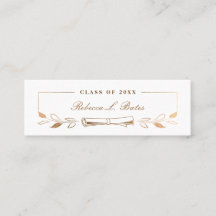 Elegante tarjeta de graduado de oro