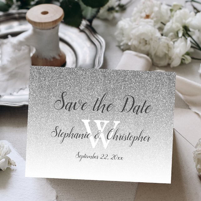 Elegante tarjeta de guardar la fecha de boda con b (Subido por el creador)
