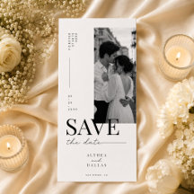 Elegante tarjeta de guardar la fecha de boda en ti