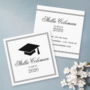Elegante tarjeta de identificación de graduación