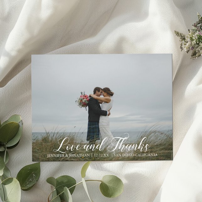 Elegante Tarjeta de imán fotográfico de amor y agr (Subido por el creador)