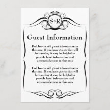 Elegante Tarjeta de información de Monograma