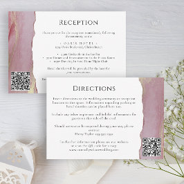 Elegante Tarjeta de información del Boda Mauve Lil