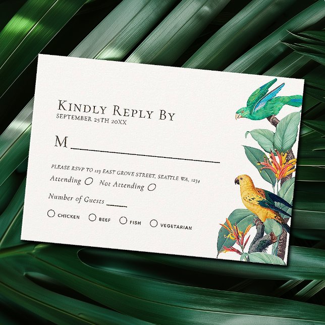 Elegante tarjeta de inscripción RSVP para la boda  (Subido por el creador)
