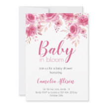 Elegante tarjeta de invitación a Baby Shower con f