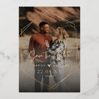 Elegante tarjeta de invitación a la boda