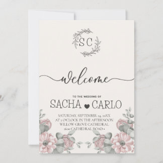 Elegante tarjeta de invitación a la boda de las fl