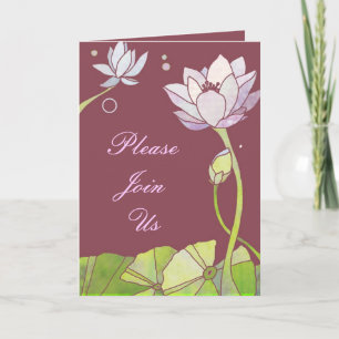 Elegante Tarjeta de invitación a la boda de Lotus