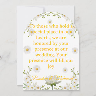 Elegante Tarjeta de invitación a la boda del arco 