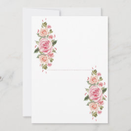 Elegante Tarjeta de invitación a la boda floral su