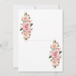 Elegante Tarjeta de invitación a la boda floral su