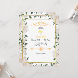 Elegante tarjeta de invitación a la boda Minimalis