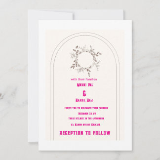 Elegante tarjeta de invitación a la boda Minimalis