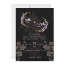 Elegante tarjeta de invitación a la boda moderna n