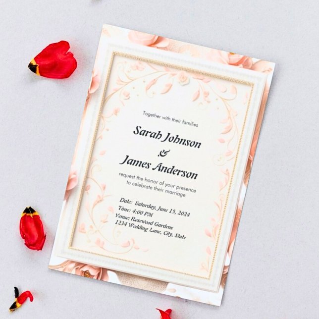 Elegante Tarjeta de invitación a la boda personali (Subido por el creador)