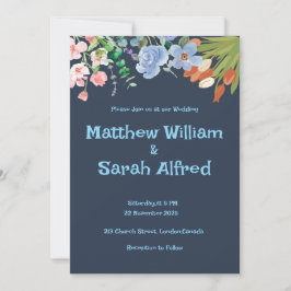 Elegante Tarjeta de invitación a la boda personali