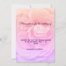 Elegante tarjeta de invitación a la boda Rosa